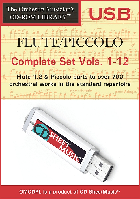 The Orchestra Musician's CD-ROM Library™, Volumes 1-12 for Flute & Piccolo (Complete Set Vols. 1-12)